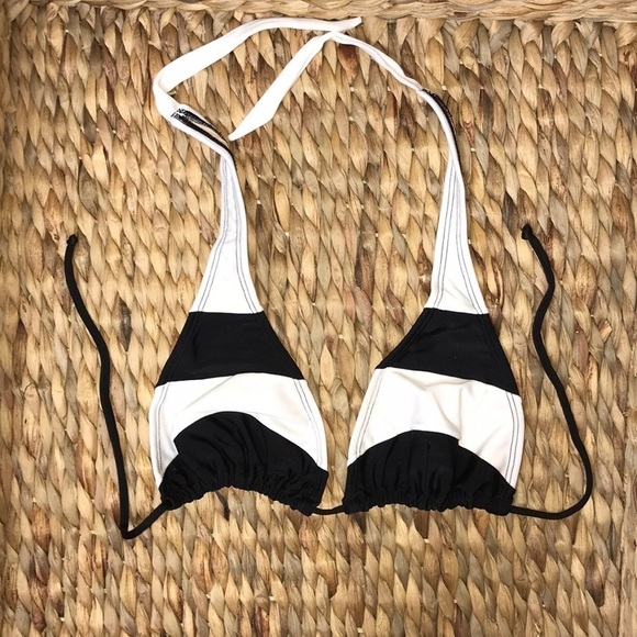 Brazilian Wear Size Large Black and White Striped Bikini Set. New No Tags - Picture 4 of 5